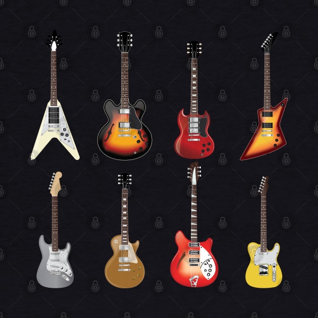 Vintage Electric Guitar Collection by Vector Deluxe